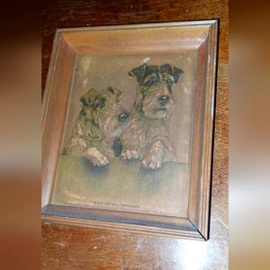 Vintage 5x5 wire haired terriers picture. Smoke free home